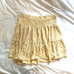 Floral Yellow Skirt